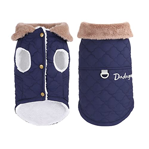 Wasserdichter Hundemantel Winter - Warme Winterjacke Mit Weichem Fleece und D-Ring für Kleine, Mittlere und Große Hunde (M, Marineblau) Wasserdichter Hundemantel Winter - Warme Winterjacke Mit Weichem Fleece und D-Ring für Kleine, Mittlere und Große Hunde (M, Marineblau) von MOTTDAM