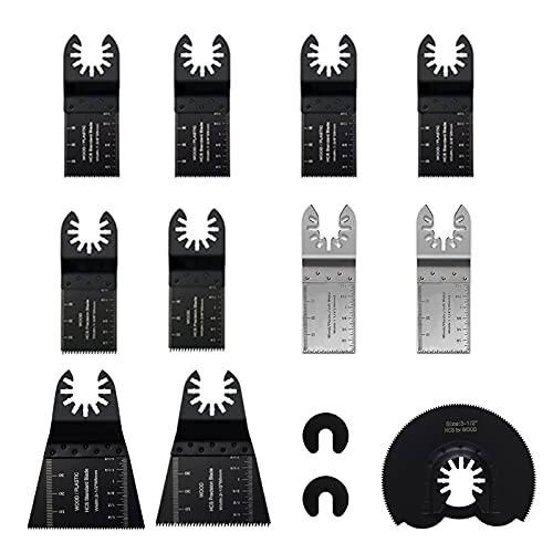 Sägeblätter Kit,13Stück Multitool Sägeblätter Zubehör,Oszillierendes Sägeblatt Set Multifunktionswerkzeug Zubehör,Mix Klingen Multitool Holzsägeblätter für Fein Multimaster,Dremel,Bosch,Makita,Dewalt von MOTTDAM