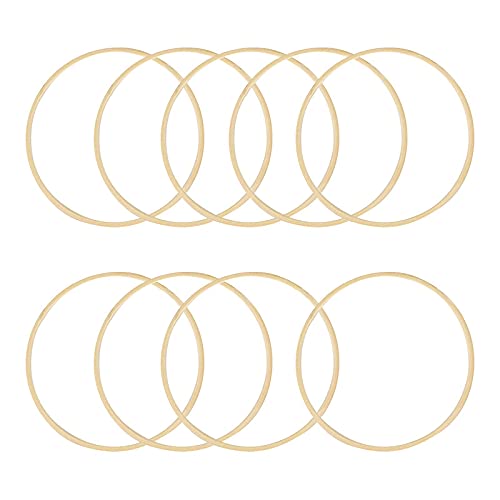 Traumfänger Ringe Set,10 Stück Holz Floral Hoop Bambus Makramee Basteln Ringe,Kranz Ringe Craft Hoop Ringe für DIY Traumfänger Hochzeitskranz Dekor und Wandbehang Handwerk(18cm) von MOTTDAM