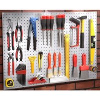 Pgh Werkzeugaufhängung für Gerätehäuser Zubehör aus Metall in Silber Pgh Werkzeugaufhängung für Gerätehäuser Zubehör aus Metall in Silber von MOTTEZ