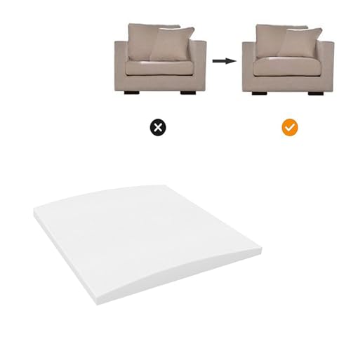 40/50/60 cm quadratisches Couchkissen, Reparatur-Ersatz-Sofa, Couch, Unterstützung für schlaffe Sitze, weiße hochdichte Schaumstoffplatte, Couchkissen, Stützschlaufe, 1,40 x 40 cm von MOTTK