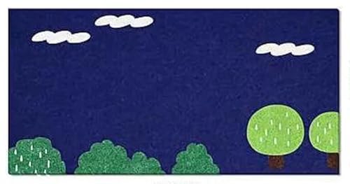 Extra große Filz-Pinnwand, dekorative Korktafel, Alternative, DIY-Foto-Memo-Display, faltbare Wandplatte, selbstklebende Sichttafel für Zuhause, Schule, 120 x 60 cm (C-Navy) von MOTTK