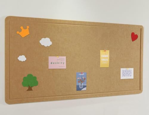 Filz-Pinnwand mit Stecknadeln, 40 x 60 cm, faltbare Filz-Pinnwand, Alternative für Wände, selbstklebende Bilder, Memos, Display, Wand, dekoratives Paneel (Dunkelbeige) von MOTTK