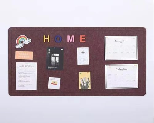 Filz-Pinnwand mit Stecknadeln, 40 x 60 cm, faltbare Filz-Pinnwand, Alternative für Wände, selbstklebende Bilder, Memos, Display, Wand, dekoratives Paneel (Kaffee) von MOTTK