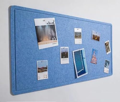 Filz-Pinnwand mit Stecknadeln, 40 x 60 cm, faltbare Filz-Pinnwand, Alternative für Wände, selbstklebende Bilder, Memos, Display, Wand, dekoratives Paneel (blau) von MOTTK