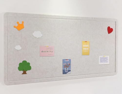 Filz-Pinnwand mit Stecknadeln, 40 x 60 cm, faltbare Filz-Pinnwand, Alternative für Wände, selbstklebende Bilder, Memos, Display, Wand, dekoratives Paneel (helles Kamel) von MOTTK