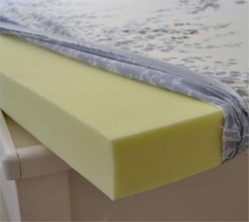 MOTTK Gelb Schaumstoff-Polsterung für Heimwerker, Kunst- und Bastelprojekte,Schaumstoff Zuschnitt - Matratze mittelhart - Schuamstoffmatratze - Topper (3cm dick,100x50cm) von MOTTK