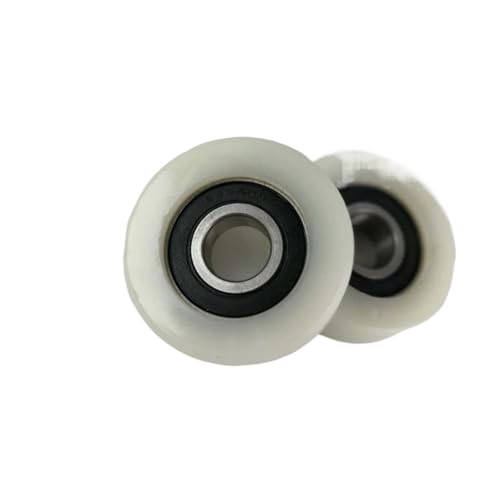 1 Stück/Los Gleitrolle/Riemenscheibe/Rad aus weißem Nylon, beschichtetes Nylon 6204RS, Lagerloch 20 mm, Durchmesser 68 mm, Dicke 22 mm. von MOUKWLEK