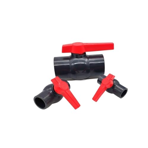 1 Stück PVC-Kugelhahn UPVC-Seitengriff einfacher Kugelhahn-Schlauchanschluss Kugelhahn-Abflussanschlussschalter(50mm) von MOUKWLEK