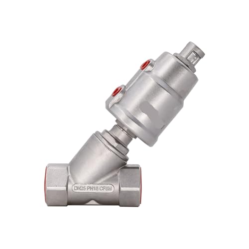 1PCS 1/2" 3/4" 1" 2" Edelstahl pneumatisches Gewinde-Schrägsitzventil Y-Typ Hochtemperatur-Dampf-Gewinde-Schrägsitzventil(3/4",WELDING) von MOUKWLEK