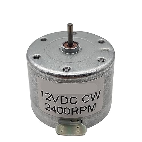 2 Stück 530 Modell 6V 9V 12V Mini-DC-Rekordermotor CW oder CCW optional, Hochgeschwindigkeit 2400 U/min, geeignet for die Gerätewartung(CCW,6v 2400rpm) von MOUKWLEK