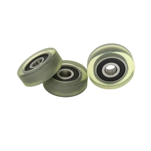 5 Stück 5x22x7 mm PU-beschichtete Rollen mit 625RS-Lager PU62522-7 Außendurchmesser 22 mm Polyurethan-Schubladenvitrine, geräuschlose Riemenscheibe mit geringer Reibung(PU62522-7) von MOUKWLEK