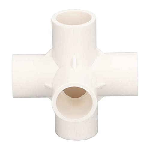Winkel-Rohrverschraubung, rissfester PVC-Rohrverbinder, sichere Verbindung, 25 mm/1 Zoll, 90 °, breite Anwendung, 5-Wege for Stuhl(White) von MOUKWLEK