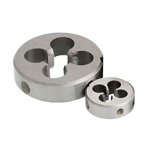 2pcs M4x0.5mm Runde Feingewindeschneideisen, Metrischer Legierter Stahl Maschinen Feingewinde Rechts Rundgewindeschneider für Gewindeformen Bearbeitung Reparatur Werkzeug von MOUMOUTEN