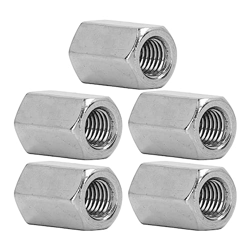 5pcs M12X1.75 Hex -Kupplungsmuttern, 304 Edelstahl 1,18 Zoll Länge 0,75 Zoll Breite Anschlussmuttern von MOUMOUTEN