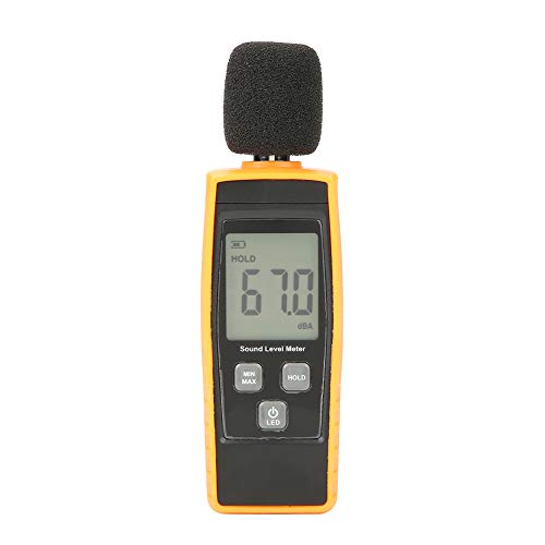 Digital Sound Level Meter, Digital Schallpegelmessgerät, Dezibelmesser Schallpegelleser Tragbarer Geräuschpegelmesser mit Hintergrundbeleuchtung von MOUMOUTEN