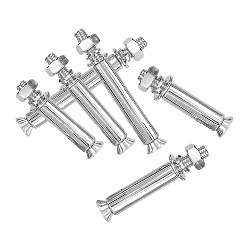 M10 x 80 mm Spreizbolzen, 10 Stück 304 Edelstahl Keil Sechskanthülsenanker Mechanisch mit Mutter und Unterlegscheibe für Wandbetonzäune und Türen M10 x 80 mm Spreizbolzen, 10 Stück 304 Edelstahl Keil Sechskanthülsenanker Mechanisch mit Mutter und Unterlegscheibe für Wandbetonzäune und Türen von MOUMOUTEN