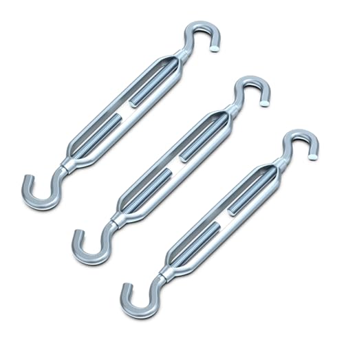 M14 Verzinkte Stahl-Haken-zu-Haken-Spannschraube für hochfeste Anwendungen, Maschinen, 3er-Pack von MOUMOUTEN