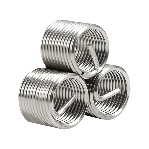 MOUMOUTEN 100 Stück Drahtgewindeeinsätze, M2 * 0,4 * 2D 304 Edelstahl metrische Gewindehülsen mit Drahtschutz, Spulenschraube für die Autoreparatur MOUMOUTEN 100 Stück Drahtgewindeeinsätze, M2 * 0,4 * 2D 304 Edelstahl metrische Gewindehülsen mit Drahtschutz, Spulenschraube für die Autoreparatur von MOUMOUTEN