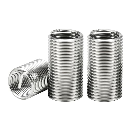 MOUMOUTEN 60 Stück Drahtgewindeeinsätze, 10#-24UNCx3.0D 304 Edelstahl-Gewindehülsen mit Enddrahtschutz, Spulenschraube für die Autoreparatur MOUMOUTEN 60 Stück Drahtgewindeeinsätze, 10#-24UNCx3.0D 304 Edelstahl-Gewindehülsen mit Enddrahtschutz, Spulenschraube für die Autoreparatur von MOUMOUTEN