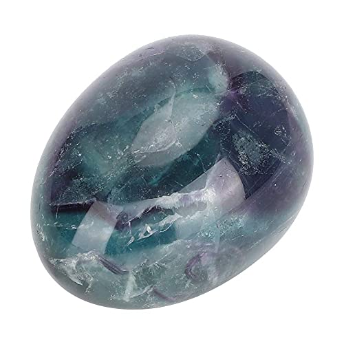 MOUMOUTEN Natural Fluorite Egg, Bergkristall,Golden Tiger Eye Stone Crystal Egg Healing Crystal Massage Stones Fluorite Energy Conversion Home Decor von MOUMOUTEN