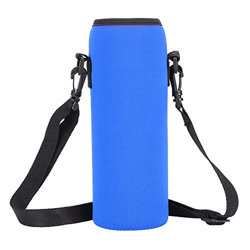 MOUMOUTEN Thermobecher, 1000ml thermobecher kaffee to go mit verstellbarem Schultergurt für Outdoor Sport Wasserkocher,Uni Zubehör (Blau) von MOUMOUTEN