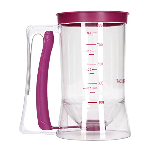 MOUMOUTEN Vesaneae Dough Scoop with Lid and Scale - 900ml Cake Dough Dispenser Waffles Dough Dispenser Pancake Dough Separator Baking DIY Tool for Cupcakes Pancakes von MOUMOUTEN