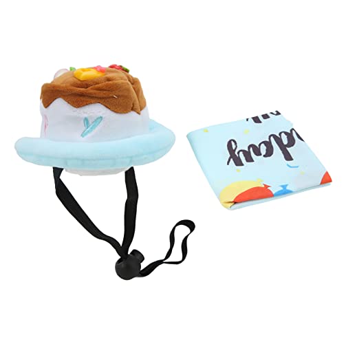 Pet Birthday Set, Dog Party Hat and Bandana Outfit for Small Medium Large Dogs Celebration Photo Props (Balloon Blue Suit) von MOUMOUTEN