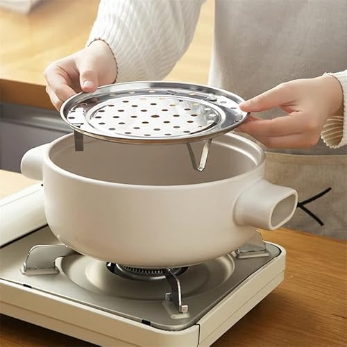 MOUMOUTEN Steamer für Multifunktions, Dampfgarer einsatzKonservengestell Abnehmbare Beine,Dämpfeinsatz(26 * 26 * 5CM) von MOUMOUTEN