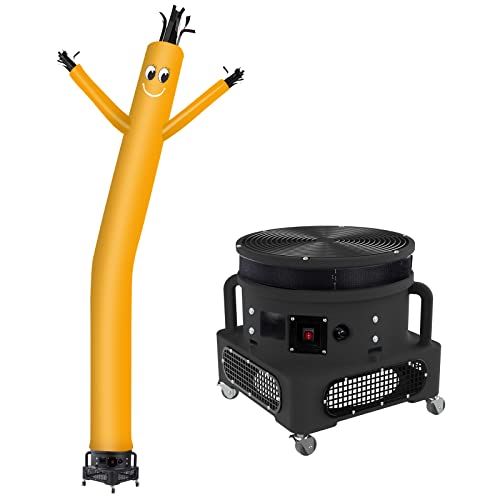 MOUNTO Luftpuppe Tänzerin mit 1HP Gebläse, 6 m, 6,1 m, Gelb von MOUNTO