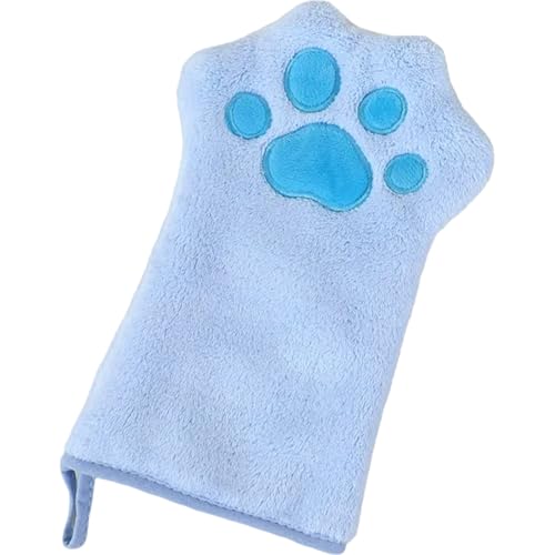 Katzen-Reinigungshandschuhe, 17, 8 x 25, 4 cm, ultra-saugfähige, weiche Haustier-Pflegehandschuhe, Korallensamt, Hundebadetuch für kleine Hunde und Katzen, Hundepfotenhandtuch, Hundepflegetücher, H von MOUNTTU
