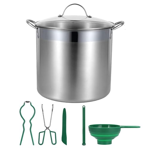 Konserven -Topf & Konserven -Kit 7PCS/Set 21.5 QT Wasserbad Canner Pot Food Grade Satinloser Stahl mit Rack und Deckelversor Konserven -Topf & Konserven -Kit 7PCS/Set 21.5 QT Wasserbad Canner Pot Food Grade Satinloser Stahl mit Rack und Deckelversor von MOUNTTU