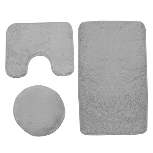 MOUNTTU Badezimmerteppiche Sets 3-teiliges Nicht schlupfhaftes Saugbad Toilettenteppich 20x32 & 20x16 Rechteckig/U-Form Toilettentep MOUNTTU Badezimmerteppiche Sets 3-teiliges Nicht schlupfhaftes Saugbad Toilettenteppich 20x32 & 20x16 Rechteckig/U-Form Toilettentep von MOUNTTU