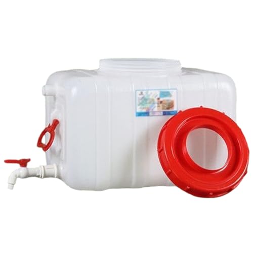 MOUNTTU Wasserbehälter mit Zapfhahn, 25L HDPE-Wassertank mit Griff und Drehverschluss für Camping, Gartenarbeit, Haushalt, Auto, Wasserbehälter mit Zapfhahn, Wasservorratsbehälter von MOUNTTU