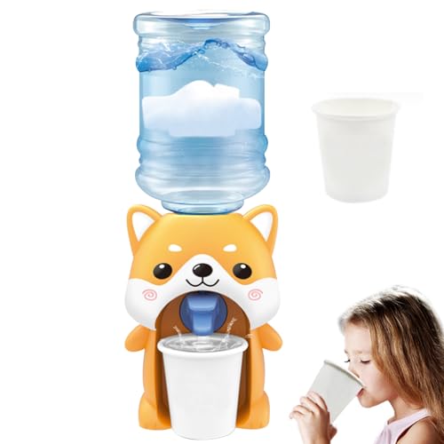 Mini-Wasserspender in Hundeform, niedliche Cartoon-Simulation, Kinder-Wasserspender für Rollenspiele, Puppenhaus-Zubehör, Wasserspender für Kinder, Puppenhaus-Dekoration, Puppenhaus-Zubehör, Kinder-Wa von MOUNTTU