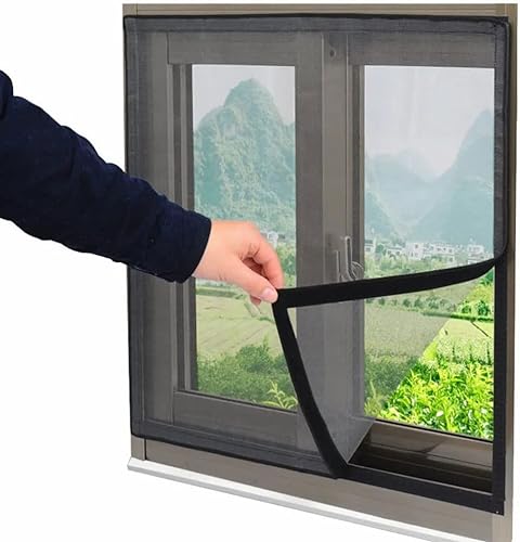 100x115cm,Fliegengitter Fenster für bodentiefe Fenster, Premium Qualität Insektenschutz Fenster Moskitonetz Fliegennetz Fenster Insektenschutznetz Mückenschutz Mückennetz von MOUSKE