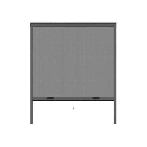 Zanzariera per finestra L125 x H145 cm in alluminio grigio antracite - Tagliabile in larghezza e altezza von MOUSTIKIT
