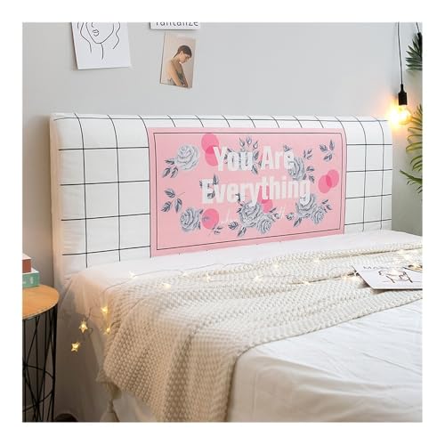 MOVDARL Elastische All-Inclusive-Möbel-Bettkopfabdeckung, Cartoon-Nachttisch, Rücken, Schlafzimmer, Wohnzimmer, Sofa, Kopfteil, Schonbezug (8,1 m) von MOVDARL