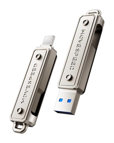MOVE SPEED 256GB USB Stick – Dual-Laufwerk Typ C + USB 3.2 Stick mit 400 MB/s, Hochgeschwindigkeits Externe SSD Kompatibel mit Thunderbolt 4 für iPhone16 Serie, Android Phone, MacBook/Pro/Air und mehr MOVE SPEED 256GB USB Stick – Dual-Laufwerk Typ C + USB 3.2 Stick mit 400 MB/s, Hochgeschwindigkeits Externe SSD Kompatibel mit Thunderbolt 4 für iPhone16 Serie, Android Phone, MacBook/Pro/Air und mehr von MOVE SPEED
