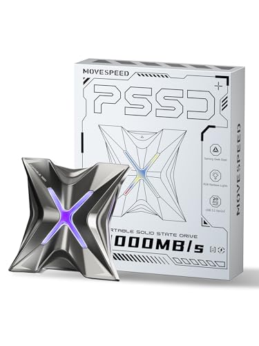 MOVE SPEED RX20 Externe SSD - 2TB Externe Festplatte Bis zu 2.000MB/s, Typ-C Verwenden USB 3.2 Gen 2x2 Technologie, Portable Solid State Drive für PS5, iPhone 15-Serie, Typ-C Handy, PC, Laptops MOVE SPEED RX20 Externe SSD - 2TB Externe Festplatte Bis zu 2.000MB/s, Typ-C Verwenden USB 3.2 Gen 2x2 Technologie, Portable Solid State Drive für PS5, iPhone 15-Serie, Typ-C Handy, PC, Laptops von MOVE SPEED