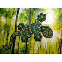 Gerri Der Grüne Gecko Handgefertigt von MOVEmosaik