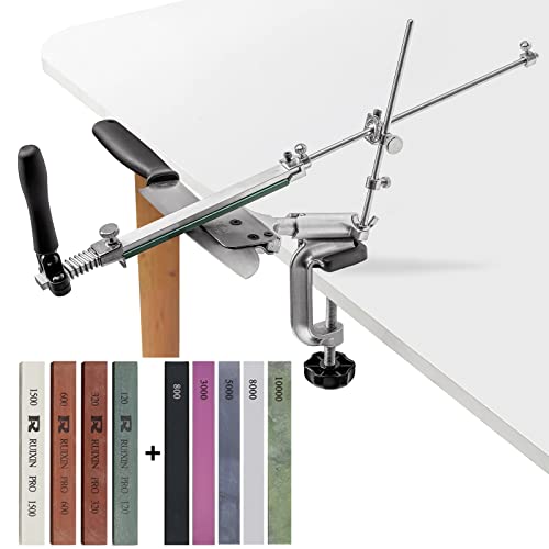 RUIXIN PRO RX-008 Professioneller Messerschärfer mit 9 Schleifsteinen, 360 ° drehbar, Flip-Design, fester Winkel, Edelstahl, Küchenchef-Messerschärfer, Schleif-Haltesystem, Werkzeuge RUIXIN PRO RX-008 Professioneller Messerschärfer mit 9 Schleifsteinen, 360 ° drehbar, Flip-Design, fester Winkel, Edelstahl, Küchenchef-Messerschärfer, Schleif-Haltesystem, Werkzeuge von MOVIRON