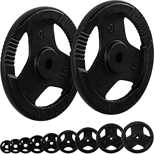 MOVIT® Hantelscheiben Set PRO, Gusseisen Gripper, 30/31 mm Standardnorm, schadstoffgeprüft, 2x 10,0kg von MOVIT