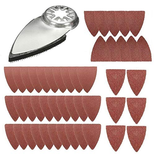 MOVKZACV Fingerschleifpad, oszillierendes Multi-Tool Finger Schleifpads Zubehör Kits, oszillierendes Säge Schleifset Dreieckschleifpad Polieren Finger Schleifpapier Set von MOVKZACV