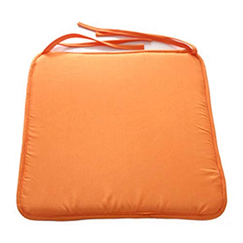 MOVKZACV Stuhlkissen mit Bändern für Esszimmerstühle, Küche, Esszimmerstuhl, Kissen und Sitzkissen mit maschinenwaschbarem Bezug, Esszimmerstuhlkissen (orange, Größe: 1 Stück) von MOVKZACV