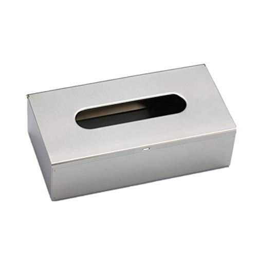 Movkzacv Taschentuchbox, Edelstahl, Silber, Feuchttücherbox, rechteckig, für Kleenex, 25,5 x 13 x 7,2 cm von MOVKZACV