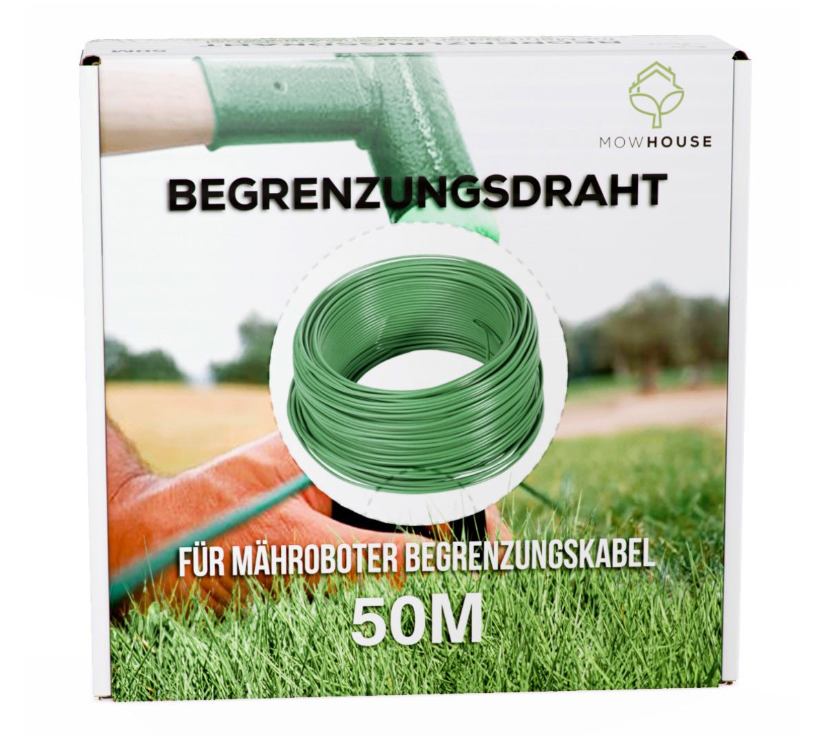 MOWHOUSE MOWHOUSE Begrenzungskabel für Mähroboter - 50 m Begrenzungskabel, (5000 cm) von MOWHOUSE