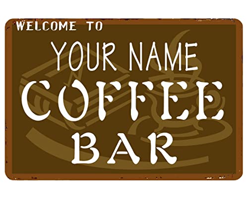 Personalisierte Kaffeeschilder für Kaffeebar, Vintage-Kaffeebar, Namensschilder, Bar, Willkommensschilder, Metall, Holz, Zuhause, Küche, Kaffee, Wanddekoration Personalisierte Kaffeeschilder für Kaffeebar, Vintage-Kaffeebar, Namensschilder, Bar, Willkommensschilder, Metall, Holz, Zuhause, Küche, Kaffee, Wanddekoration von MOWIPOWI