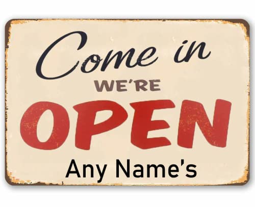 Personalisiertes Willkommens-Türschild für Shop und Geschäft, "Come In We are Open" Wandschild für Bar, Geschäft, Café, Restaurant, offene Geschäfts-Wanddekoration Personalisiertes Willkommens-Türschild für Shop und Geschäft, "Come In We are Open" Wandschild für Bar, Geschäft, Café, Restaurant, offene Geschäfts-Wanddekoration von MOWIPOWI