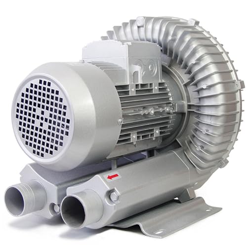 MOXAC Regeneratives Gebläse Einphasige Gasringverdichter Gasringturbine Seitenkanalverdichter120W/180W/250W/350W/550W/750W/1100W,Für Abwasserbelüftung Aquarium Fischteich,1100W/1.48HP von MOXAC